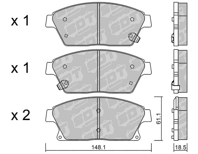 Pastillas de freno SDT FDHP 1050 2116800