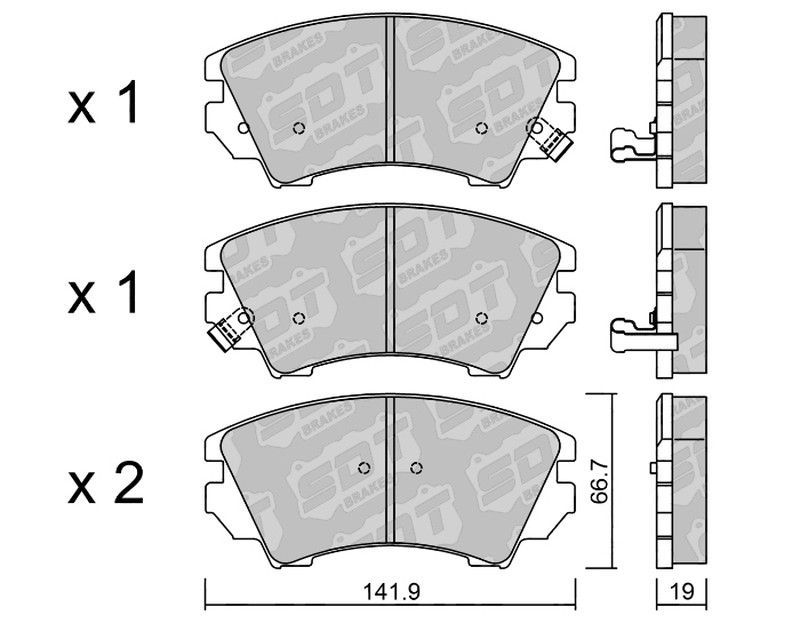 Pastillas de freno SDT FDHP 1050 2117100