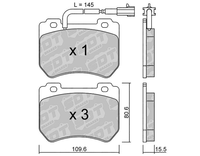 Pastillas de freno SDT FDHP 1050 2117500