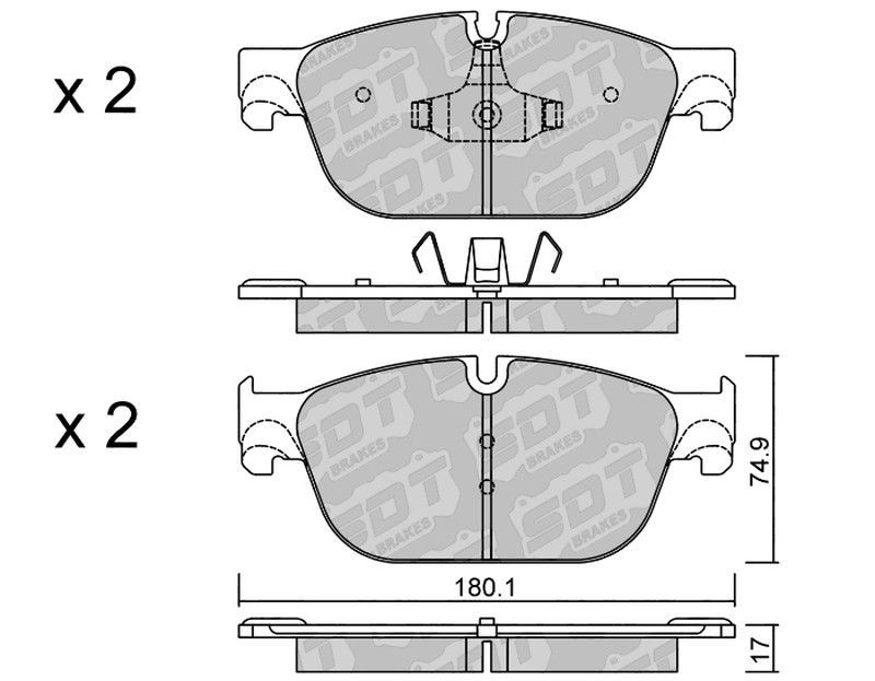 Pastillas de freno SDT FDHP 1050 2117800