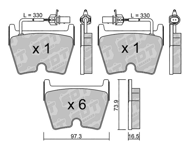Pastillas de freno SDT FDHP 1050 2118400