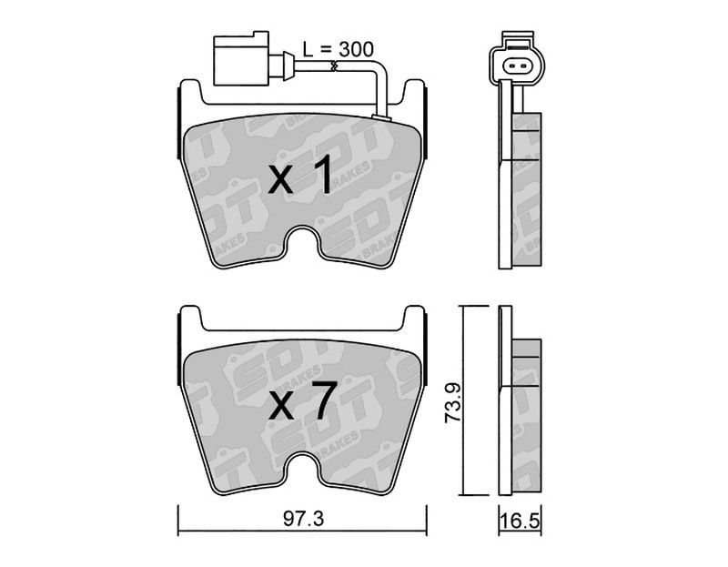 Pastillas de freno SDT FDHP 1050 2118401