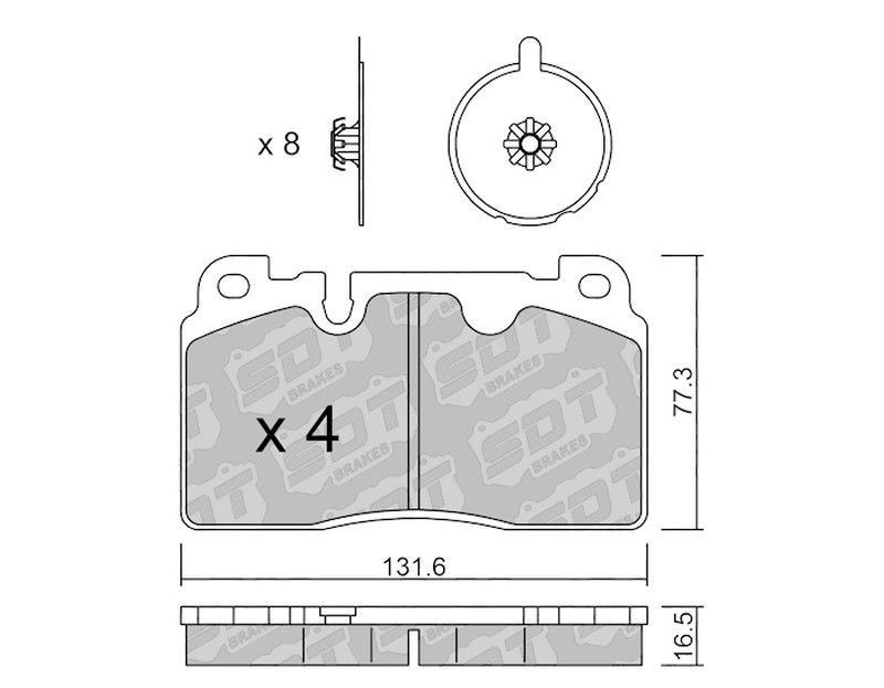 Pastillas de freno SDT FDHP 1050 2118501