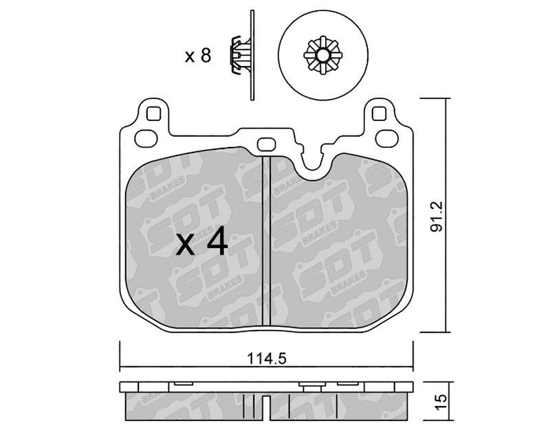 Pastillas de freno SDT FDHP 1050 2118602