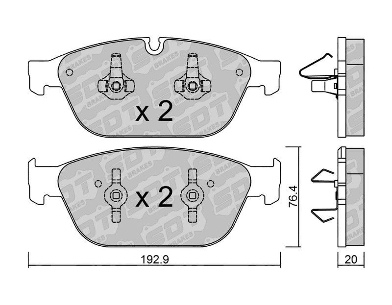 Pastillas de freno SDT FDHP 1050 2119200