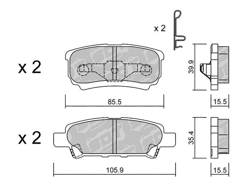 Pastillas de freno SDT FDHP 1050 2125500