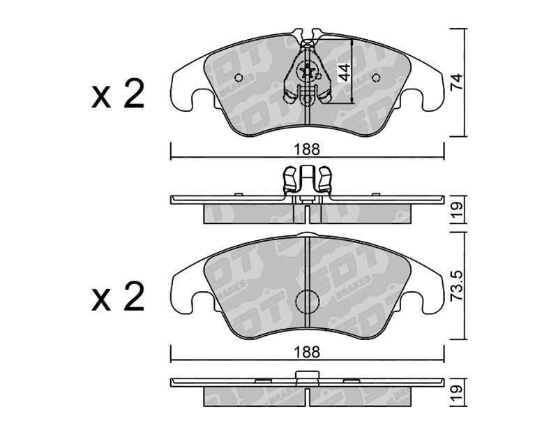 Pastillas de freno SDT FDHP 1050 2128000