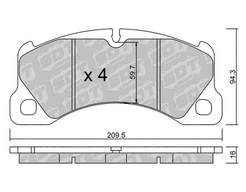 Pastillas de freno SDT FDHP 1050 2132501