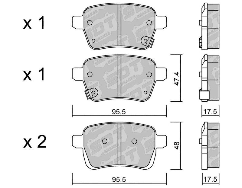Pastillas de freno SDT FDHP 1050 2136500