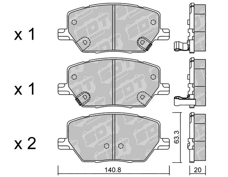 Pastillas de freno SDT FDHP 1050 2136600