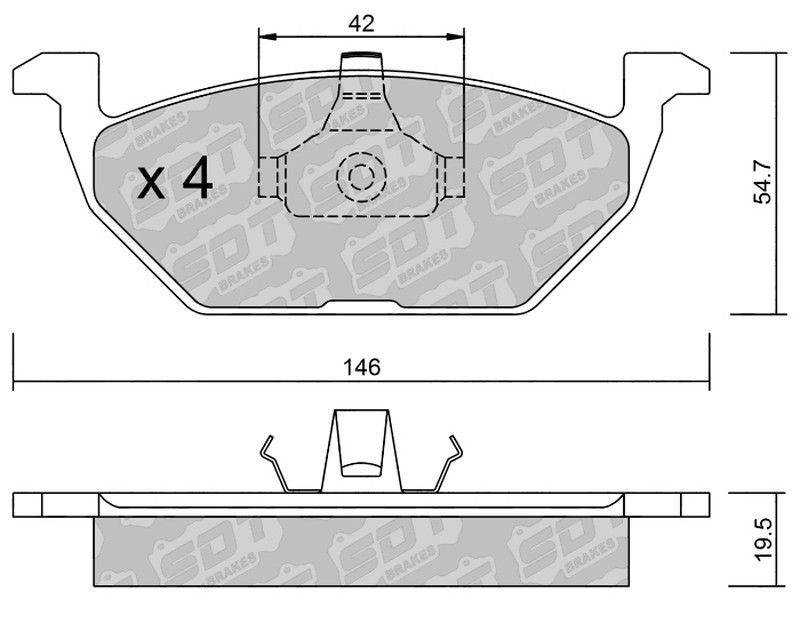 Pastillas de freno SDT FDHP 1050 2140600