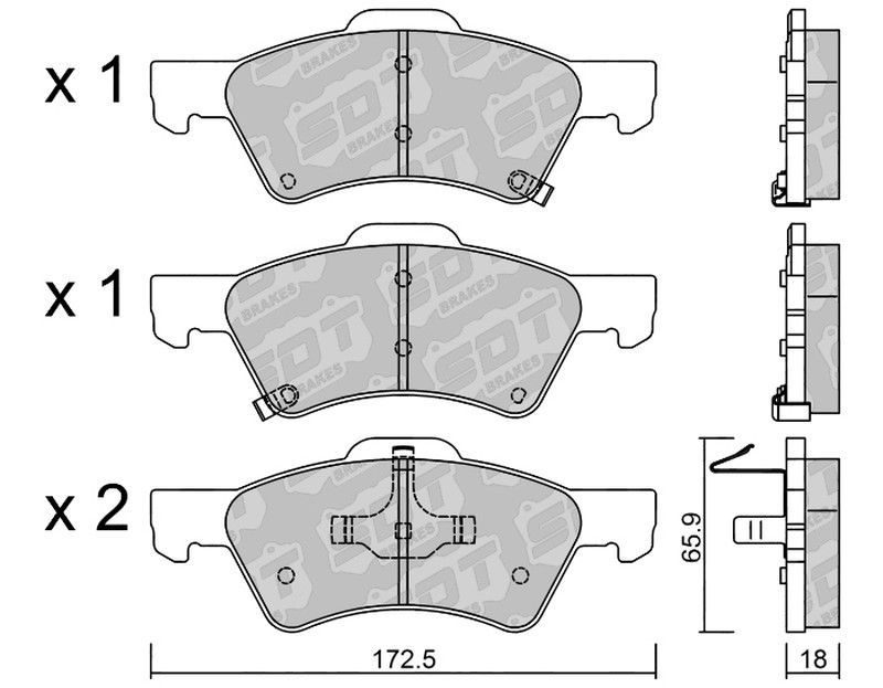 Pastillas de freno SDT FDHP 1050 2141601