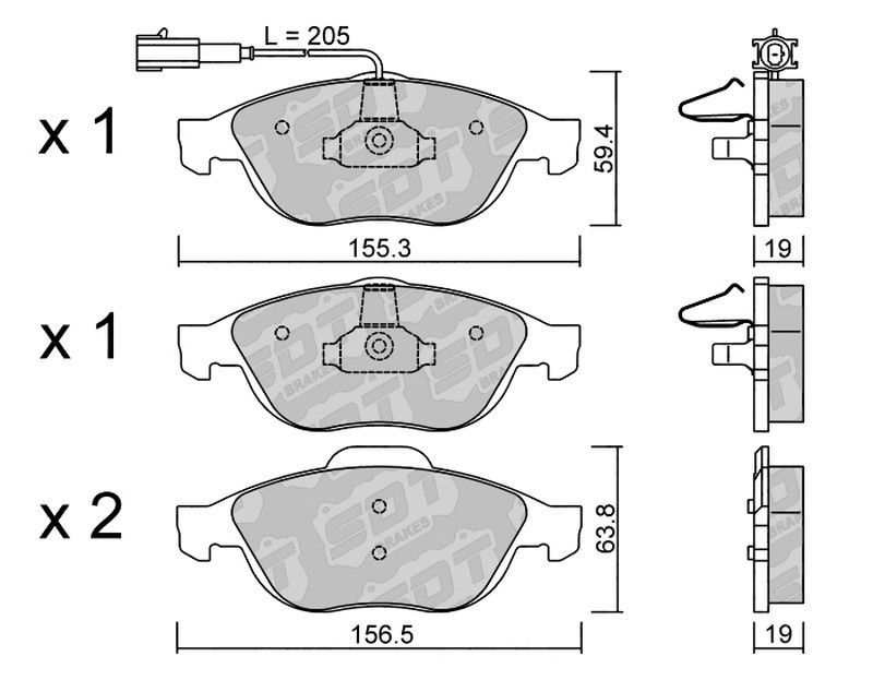 Pastillas de freno SDT FDHP 1050 2144301
