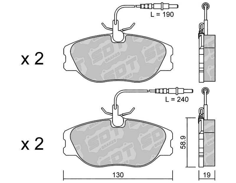 Pastillas de freno SDT FDHP 1050 2145303