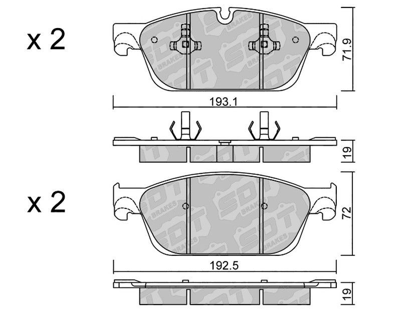 Pastillas de freno SDT FDHP 1050 2151700