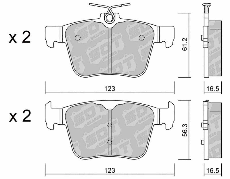 Pastillas de freno SDT FDHP 1050 2153200