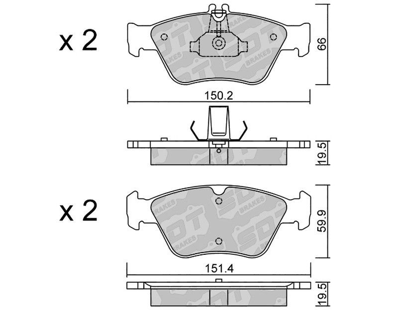 Pastillas de freno SDT FDHP 1050 2158500