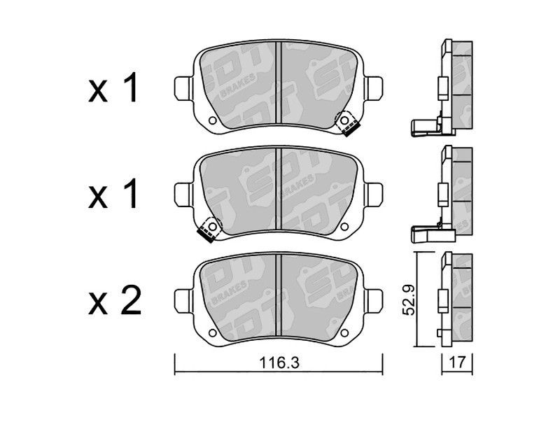 Pastillas de freno SDT FDHP 1050 2159300