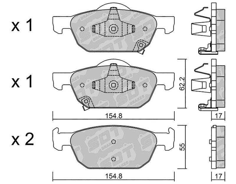 Pastillas de freno SDT FDHP 1050 2159500