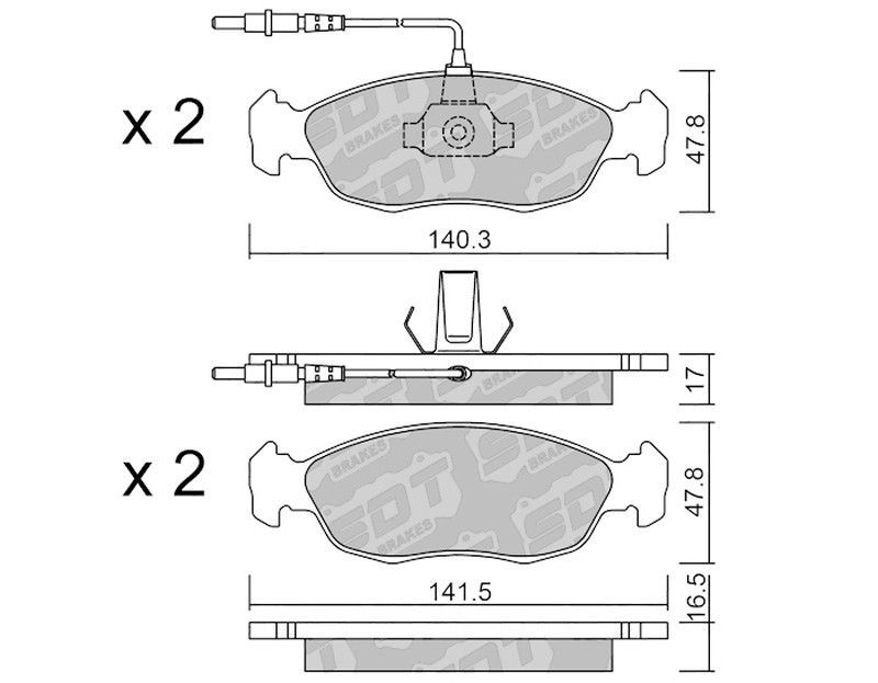 Pastillas de freno SDT FDHP 1050 2163900