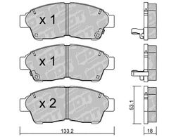 Pastillas de freno SDT FDHP 1050 2166700