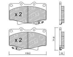 Pastillas de freno SDT FDHP 1050 2166800