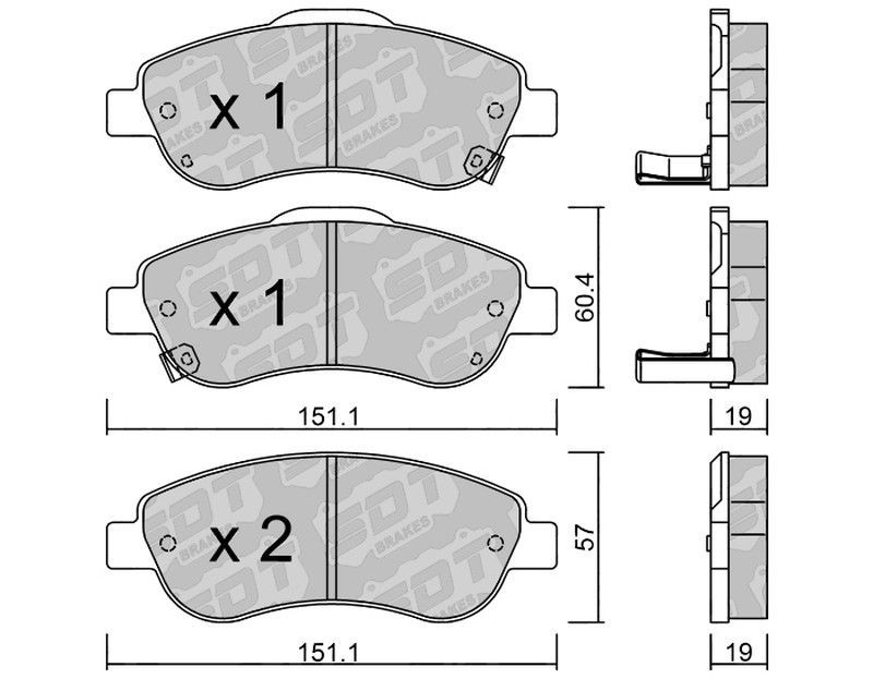 Pastillas de freno SDT FDHP 1050 2168000