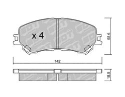 Pastillas de freno SDT FDHP 1050 2168800