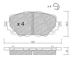 Pastillas de freno SDT FDHP 1050 2169600