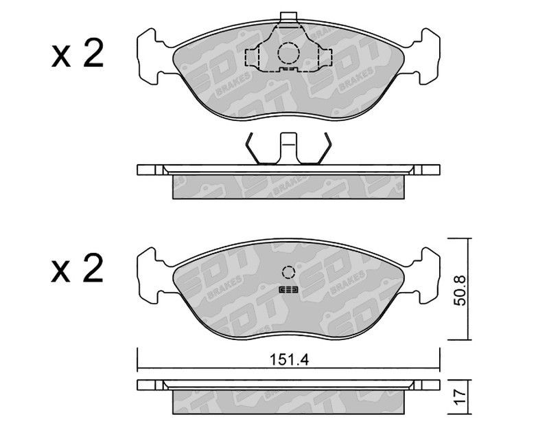 Pastillas de freno SDT FDHP 1050 2170800