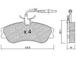 Pastillas de freno SDT FDHP 1050 2171000
