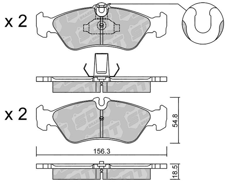 Pastillas de freno SDT FDHP 1050 2171700