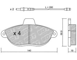 Pastillas de freno SDT FDHP 1050 2172900