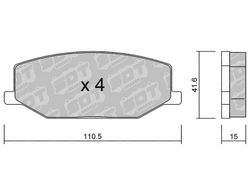 Pastillas de freno SDT FDHP 1050 2174500
