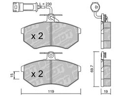 Pastillas de freno SDT FDHP 1050 2175100