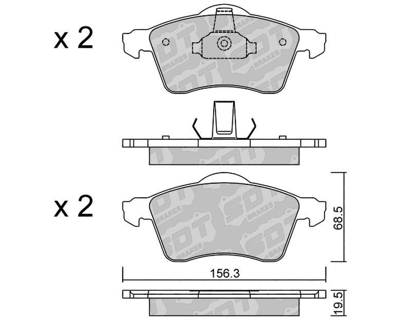 Pastillas de freno SDT FDHP 1050 2177001