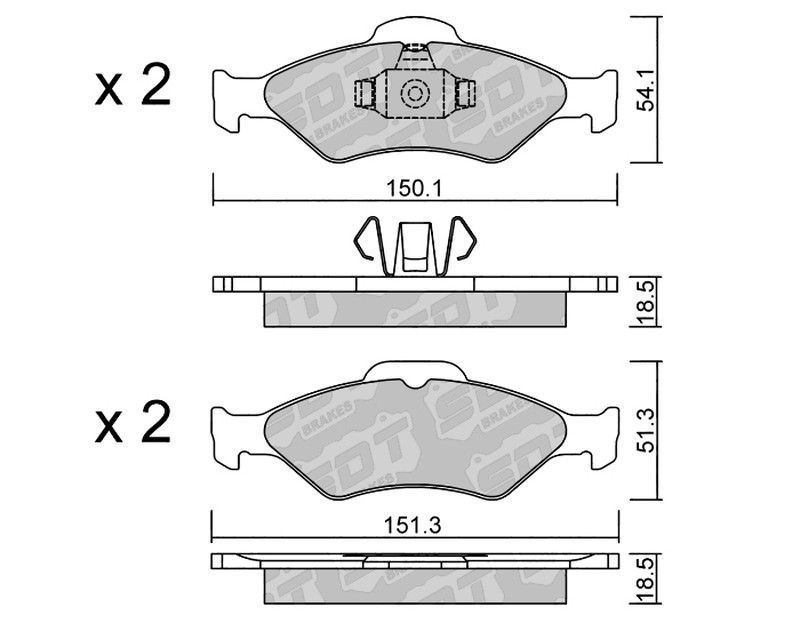 Pastillas de freno SDT FDHP 1050 2177200