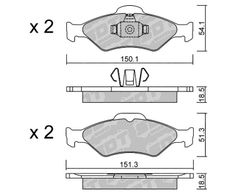 Pastillas de freno SDT FDHP 1050 2177200