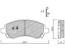 Pastillas de freno SDT FDHP 1050 2177800