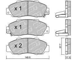 Pastillas de freno SDT FDHP 1050 2178000