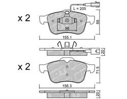 Pastillas de freno SDT FDHP 1050 2178601
