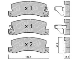 Pastillas de freno SDT FDHP 1050 2179101