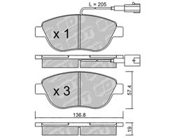 Pastillas de freno SDT FDHP 1050 2180001