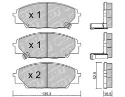 Pastillas de freno SDT FDHP 1050 2180300