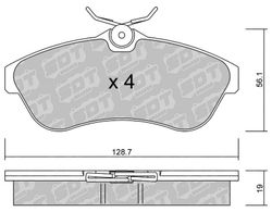 Pastillas de freno SDT FDHP 1050 2180800