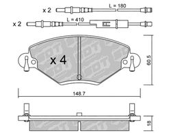 Pastillas de freno SDT FDHP 1050 2181000