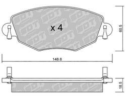 Pastillas de freno SDT FDHP 1050 2182100