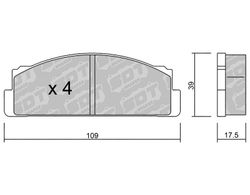 Pastillas de freno SDT FDHP 1050 2182300
