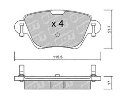 Pastillas de freno SDT FDHP 1050 2182800