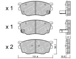 Pastillas de freno SDT FDHP 1050 2186900
